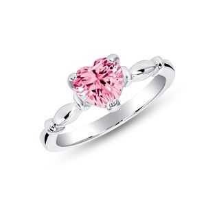 925 SILVER CZ FANCY HEART RING